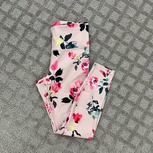 Athleta Floral Leggings - Pink